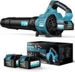Leaf Blower Cordless, 8000mAh Battery with Fast Charger, Lightweight Electric Garden Blowers with Turbo Boost, 257 km/h & 3 Speed Levels for Lawn Care,Yard,Garage,Leaves,Snow,Dust,and Debris Removal - Image 2