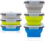 Lunbengo Camping Collapsible Food Storage Containers with Lids, 15 * 15cm, Silicone Food Containers,for Travel, Fishing, and Kitchen Meal Prep, 900ml - Image 2