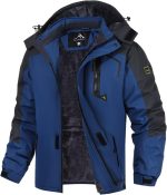 Mens Waterproof Winter Jacket with Removable Hood - Image 2