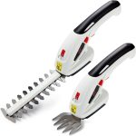 NETTA 2in1 Grass Shear & Hedge Trimmer with 7.2V Rechargeable 1500mAh Lithium-Ion Battery, Edging and Shrub Shear, 2 Interchangeable Blades, Lightweight, Garden Cutting Edge Trimmer, Pruner - Handheld - Image 2
