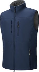 Outdoor Ventures Men's Softshell Gilets Windproof Lightweight Vest Outerwear with 7 Pockets, Warm Fleece-Lined Sleeveless Jacket for for Golf Running Hiking - Image 2