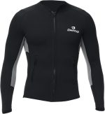 Owntop Men/Women Wetsuit Top Jacket - 2mm Neoprene Long Sleeve for Warmth Comfort | Durable YKK Front Zipper | Extended Back Flap | 2 Zipper Pockets | Diving Surfing - Image 2