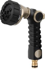 RESTMO Garden Hose Pipe Spray Gun, Heavy Duty Metal Water Hose Sprayer with 7 Watering Patterns, Thumb Flow Control, High Pressure Water Sprayer for Outdoor Lawn & Plant Watering, Car & Pet Washing - Image 2