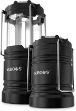 SUBOOS Camping Lanterns Battery Operated [2 Pack] - 2X Brighter LED Camping Light Lamp with Magnetic Base and Foldable Hook for Hanging, Portable for Hurricane, Emergency, Home, Shed and More - Image 2