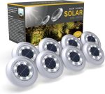 Torchtree Solar Lights Outdoor Garden,600mAh Solar Ground Lights, 8 LED Solar Disk Lights for Garden Lawn Pathway Yard Landscape Walkway（8 Pack Bright White） ﻿ - Image 2