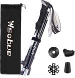 Trekking Pole, Collapsible Walking Hiking Stick for Men Women, Ultralight Aluminum Ski Pole with EVA Grip - Image 2