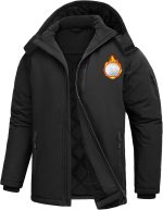 Voqeen Mens Jackets Winter Water Repellent Softshell Hooded Coat Lightweight Insulated Padded Jacket for Outdoor Mountain Hiking Fishing - Image 2