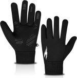 WESTWOOD FOX Winter Thermal Gloves Windproof Running Gloves Touch Screen Warm Anti Slip Silicone Cycling Gloves for Men Women,Elastic Cuff for Driving - Image 2