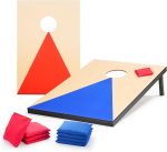 simpa Portable Cornhole Outdoor Game Set: 90 x 60 cm / 3ft x 2ft Double Set Corn Hole Bean Bag Toss Game with 8 Bean Bags & 2 Cornhole Boards. - Image 2