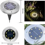 Jsdoin Solar Lights Outdoor Garden,Deck Lights Solar Powered - 8 LED,for Landscape,Walkway,Lawn,Steps Decks,Pathway Yard Stairs Fences,Garden Decorations Warm (4) - Image 3