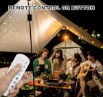 Camping Lights Rechargeable, Magnetic Camping Lamps for Tent, Night Lights, Rechargeable Light Bulb with Remote Control, Timer, RGBW, Dimmable, 2600mAh x 2 Packs - Image 4