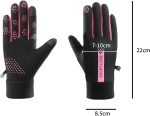 Thin Winter Thermal Waterproof Gloves for Women - Winter Running Gloves with Touchscreen, Non-Slip Girp, Cold Resistant Hiking Essentials, Sports & Outdoors Cold Weather Gear - Image 3