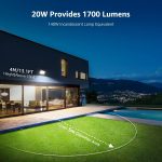 Lepro 20W LED Floodlight Outdoor, 1700 Lumen LED Security Light, Waterproof IP65, Daylight White LED Outdoor Lights, Ultra Thin Flood Light for Front Door Garden [Without Sensor] - Image 4
