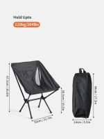 Yabano Portable Camping Chair, Ultralight Folding Backpacking Chair with Carry Bag, Compact & Lightweight for Hiking, Mountaineering, Beach, Picnic & Outdoor Adventures - Image 3