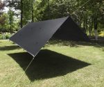Gold Armour Rainfly Tarp Hammock, 14.7ft/12ft/10ft/8ft Rain Fly Cover, Waterproof Ultralight Ripstop Fabric, Survival Gear Backpacking Camping Tent Accessories (Black, 10ft x 8ft) - Image 4
