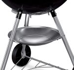 Weber Bar-B-Kettle Charcoal Barbecue/Porcelain-Enamelled Lid & Bowl, 57 cm Cooking Surface, Ash Collection Tray, Tripod Stand and Wheels, Black/Silver - Image 4