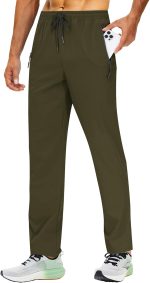 EKLENTSON Mens Trousers Quick Dry Hiking Trousers Lightweight Walking Trousers Summer Golf Running Sport Pant Zip Pocket - Image 3