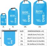 Uncle Paul Boat Dry Bags - Belongings Protection Waterproof Bag for Outdoor Drifting Boating Kayaking Fishing Rafting Swimming Camping Canoeing Surfing Cyan Blue 2 Literes(0.4 UK gal) - Image 3