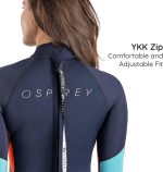 Osprey Womens Full Length 3mm Summer Wetsuit, Adult Neoprene Surfing Diving Wetsuit, Zero, Coral - Image 4