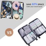 10 PCS Packing Cubes for Suitcase, Grey Waterproof Suitcase Organiser Bags Set, Travel Essentials Bag Travel Organiser Bags Storage Packing Cubes for Suitcases Backpack Carry On Luggage - Image 6