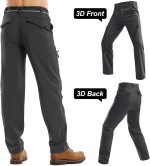 Jessie Kidden Waterproof Ski Trousers Mens, Fleece Lined Hiking Winter Thermal Insulated Warm Outdoor Climbing Walking Soft Shell Cargo Pants - Image 4