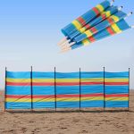 Monal Hut 4 5 6 8 10 Pole Windbreak Wooden Windbreaker Beach Camping Caravan Holiday Sun Screen Shelter Tall Wind Break - Image 2