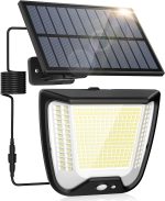 Outdoor Solar Powered Security Lights: 288 LED Solar Outdoor Garden Flood Light 3 Motion Sensor Mode Outside Solar Panel Floodlight 270° Lighting IP65 Waterproof for Garden Shed Yard Porch - Image 2