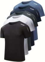 Quick Dry Ice Silk Athletic T-Shirts for Men, Athletic Short Sleeve Moisture Wicking Tee for Running,Training （1 Piece） - Image 2