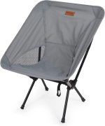 Rainberg Ultra Lightweight Camping Chair, Folding Chair, Camping Chairs for Adults, Foldable Garden Outdoor Picnic BBQ Chairs. (Pack of 1, Grey) - Image 2
