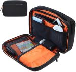 Teskyer Cable Organiser Bag - Portable, Large Capacity, Waterproof, Travel Gadget Bag, Travel Accessories, 25 x 17 x 8 cm, Black - Image 2