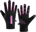 Thin Winter Thermal Waterproof Gloves for Women - Winter Running Gloves with Touchscreen, Non-Slip Girp, Cold Resistant Hiking Essentials, Sports & Outdoors Cold Weather Gear - Image 2